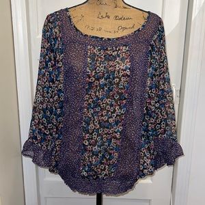 Sheer Purple Flower Top